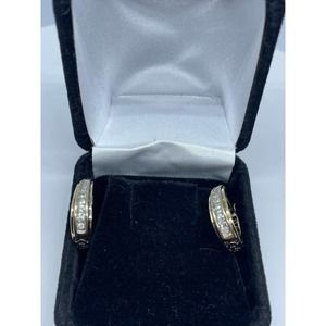 Gold Over 925 Sterling With Diamonds and Etching